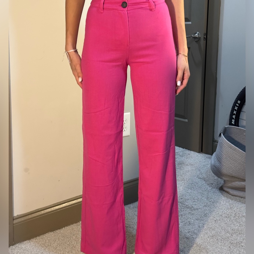 Pink work style pants